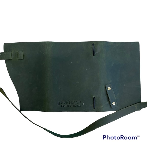 Portland Leather Goods Journal Mossy Green Brushed Leather Lined Pages New! - Picture 4 of 6